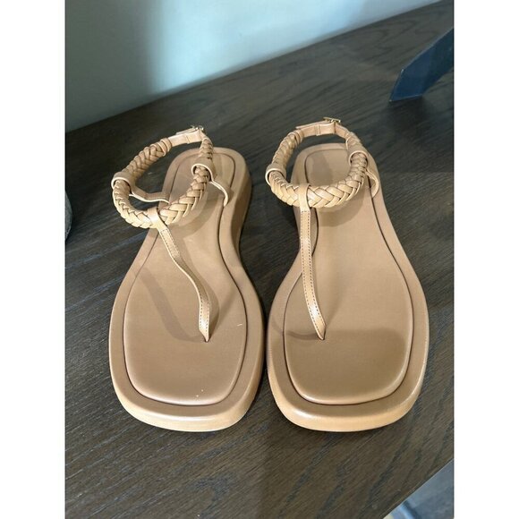 GIA BORGHINI x RHW Flat Thong Sandal Hazelnut Brown Womens Size 37 - Picture 4 of 11